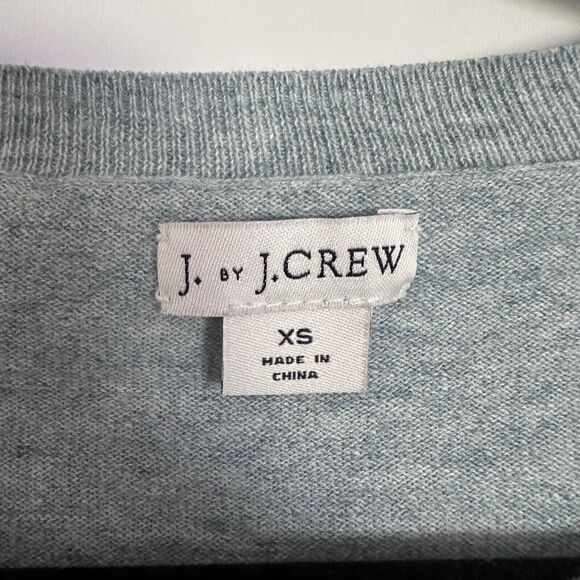 J.Crew Womens XS Knit Sweater Heather Green 100% Cotton Long Sleeve Soft - Picture 2 of 8